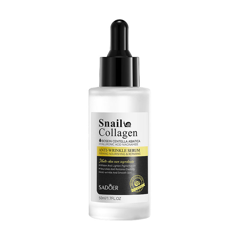 Сироватка для обличчя Sadoer Snail Collagen Anti-Wrinkle Serum проти зморщок, з муцином равлика та колагеном, 50 мл