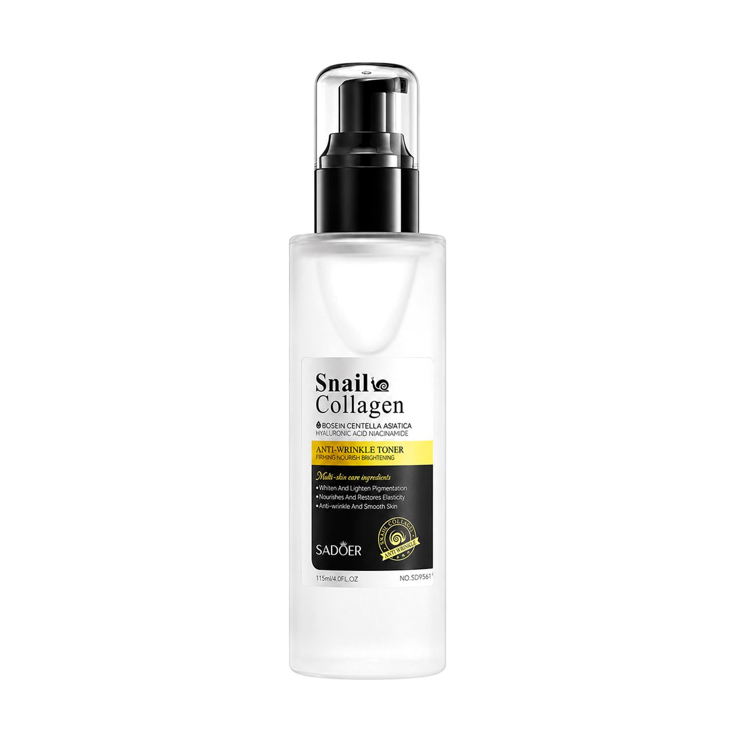 Тонер для обличчя Sadoer Snail Collagen Anti-Wrinkle Toner проти зморщок, з муцином равлика та колагеном, 115 мл